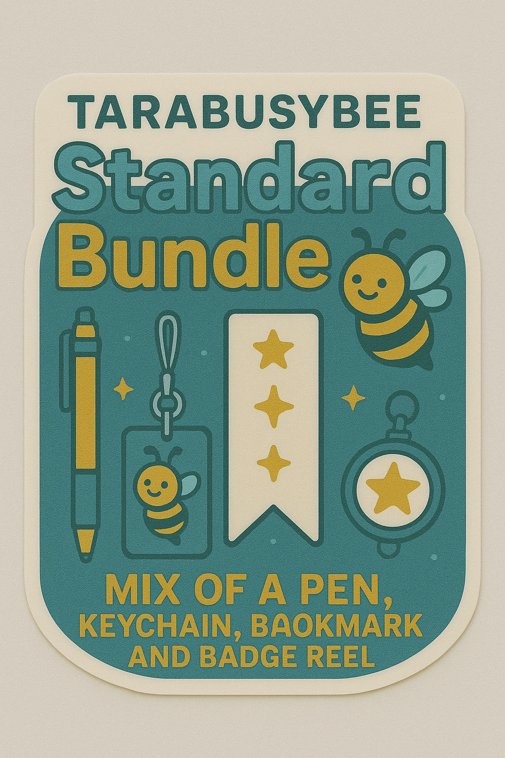 Standard Bundle (6/$33- Keychains, Badge Reels, Pens, Bookmarks)