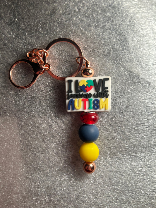 Love someone with Autism- Focal Keychain