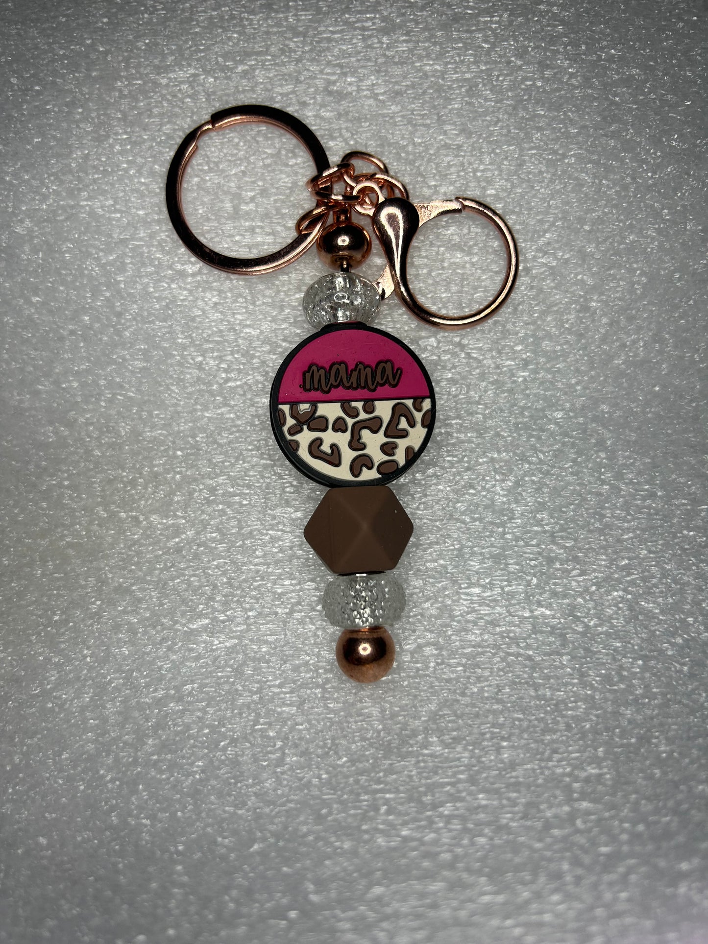 Animal Print Mom- Keychain