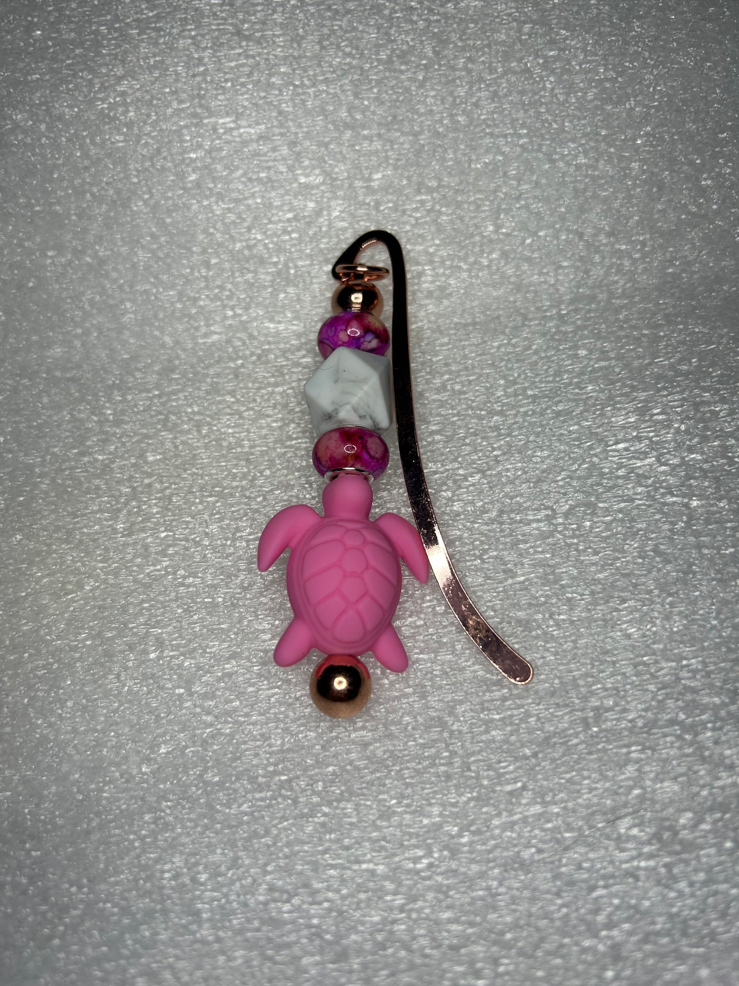 Bright pink turtle- Bookmark