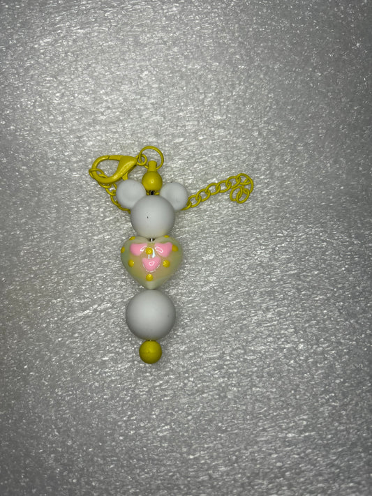 White Mickey- cup charm