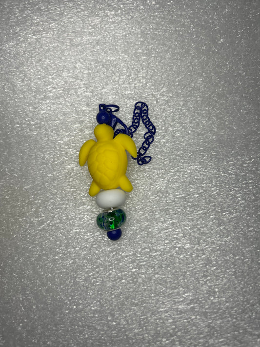 Yellow turtle- Cup Charm