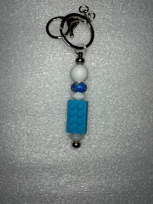 Blue Lego-keychain