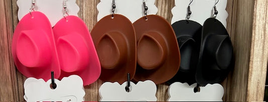 9.) TIKTOK Live Handmade Earrings Cowboy Hats